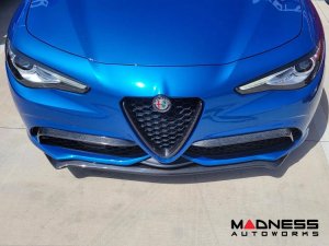 Alfa Romeo Giulia Front Canards - Carbon Fiber - V2 - Feroce Carbon - Sport/ Ti/ Veloce Alfa Romeo Giulia Front Canards - Carbon Fiber - V2 - Feroce Carbon - Sport/ Ti/ Veloce